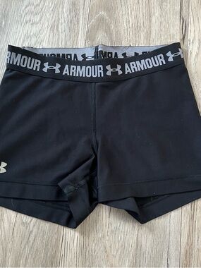 Under Armour Black Women's Logo Elastic Waistband Bike Shorts